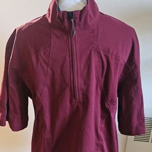 Nike Golf Storm Fit Short Sleeve 1/4 Zip Windbreaker Jacket Mens M/Wmn's L  Red